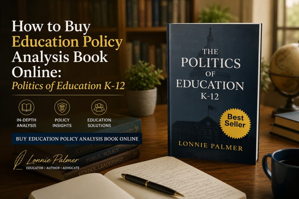 Discover how to buy the Politics of Education K-12 book online, featuring insights into education policy analysis by Lonnie Palmer.